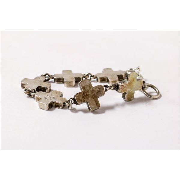 8" 925 SILVER CROSS BRACELET