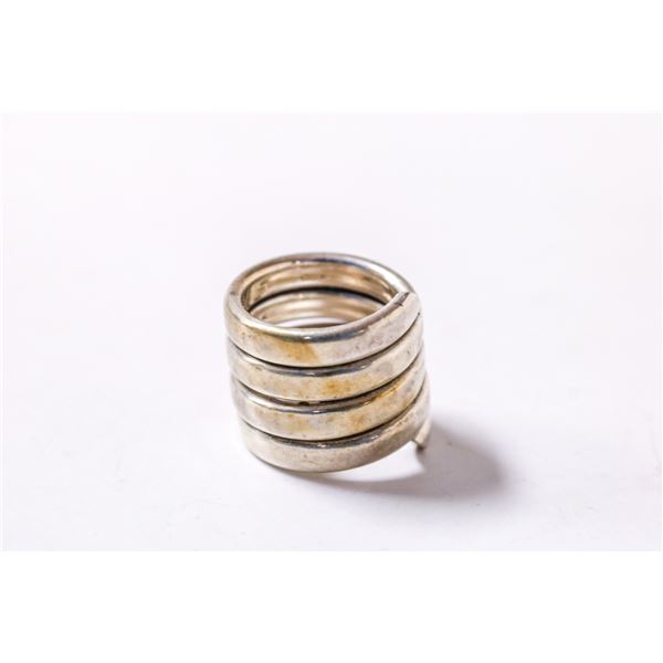 STERLING SILVER COIL RING SIZE 4