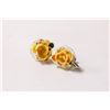 Image 1 : VINTAGE FLORAL ROSE EARRINGS