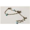 Image 1 : 925 SILVER 10" ANKLET WITH MOON AND BLUE STONES