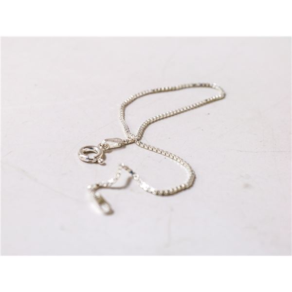 7" 925 SILVER BOX CHAIN BRACELET