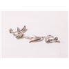 Image 1 : VINTAGE SILVER TONE LEAF EARRINGS