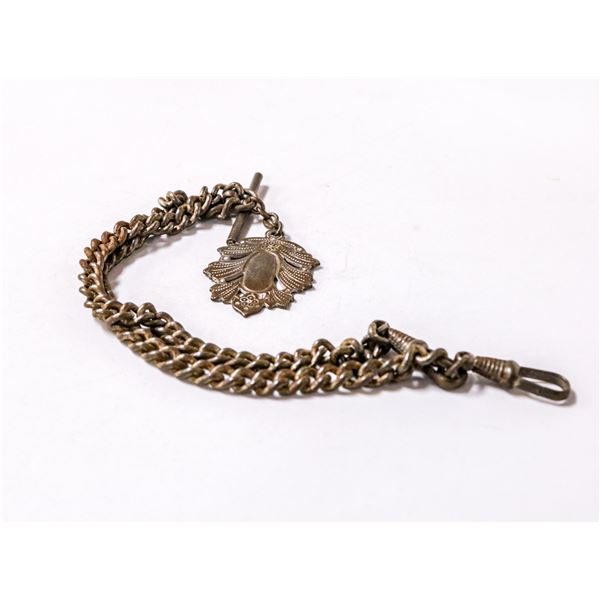 ANTIQUE POCKET WATCH VEST CHAIN WITH PENDANT