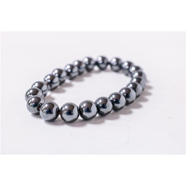HEMATITE BEADED BRACELET