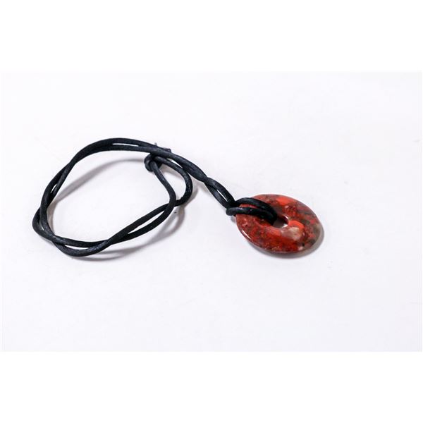 PINK TONE STONE PENDANT NECKLACE