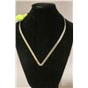 Image 1 : 925 SILVER V SHAPED COLLAR NECKLACE
