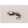 Image 1 : 925 SILVER WITH PINK STONE EARRINGS