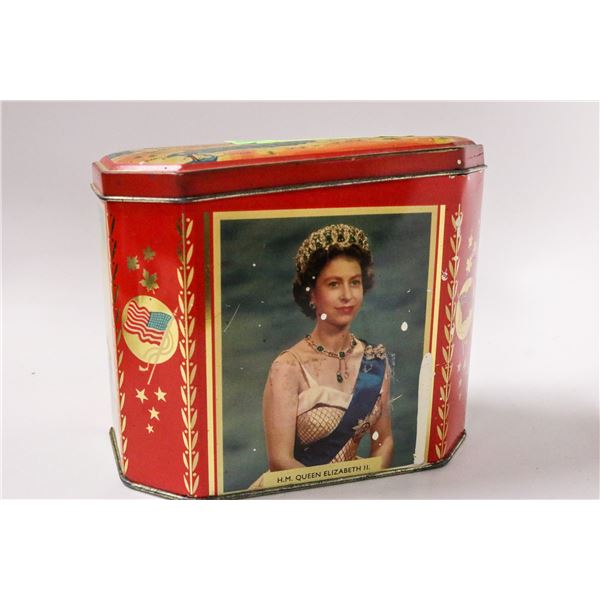 1950S QUEEN ELIZABETH COLLECTIBLE TIN