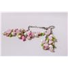 Image 1 : PINK FLORAL BEADED NECKLACE