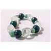 Image 1 : JADE AND CRYSTAL BEADED STONE NECKLACE