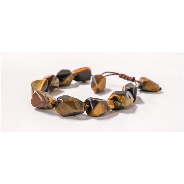 TIGER EYE ADJUSTABLE STONE BRACELET