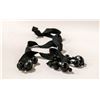 Image 1 : BLACK BEADED CRYSTAL NECKLACE ON RIBBON