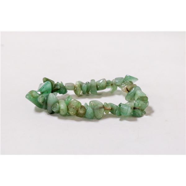 BEADED GREEN JADE BRACELET