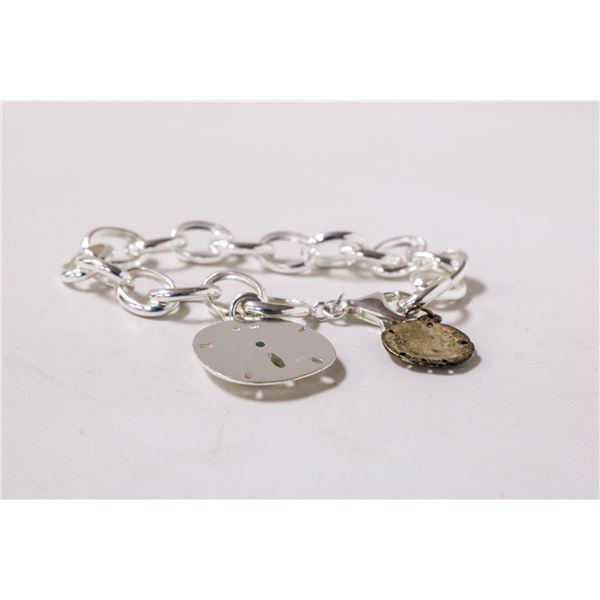 925 SILVER BRACELET WITH SILVER SAND DOLLAR