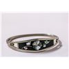 Image 1 : MEXICAN SILVER BRACELET WITH FLORAL INLAY