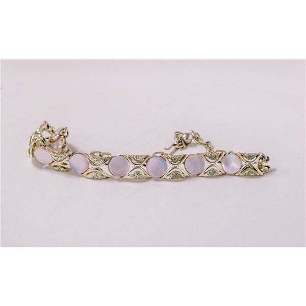 GOLD TONE AND ABALONE BRACELET