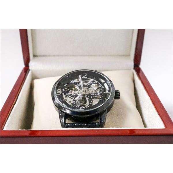 SKELETON STYLE AUTOMATIC WRIST WATCH MENS