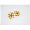 Image 1 : COPPER DETAIL ENAMEL FLOWER CLIP EARRINGS