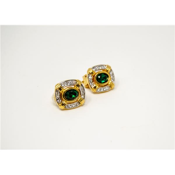 ORNATE COSTUME JEWELLERY CLIP EARRINGS