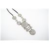 Image 1 : PERUVIAN COIN NECKLACE ON BRAIDED BLACK CORD