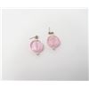 Image 1 : PINK ART GLASS EARRINGS