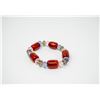 Image 1 : CRYSTAL BEAD AND RED JADE BRACELET