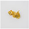 Image 1 : GOLD TONE SKUNK BROOCH WITH RED STONE BROOCH