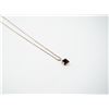 Image 1 : 18" 925 SILVER NECKLACE WITH GARNET PENDANT