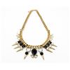 Image 1 : LARGE GOLD TONE FASHOIN NECK PIECE WITH BLACK AND