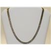 Image 1 : ORNATE STERLING SLIVER 18" BRICK LOCK CHAIN