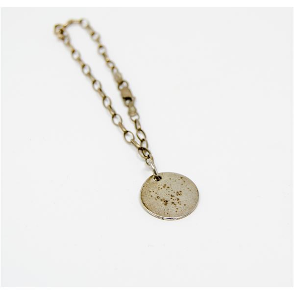 925 SILVER BRACELET WITH ROUND CHARM
