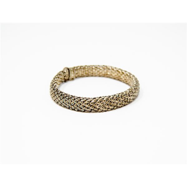 925 SILVER SCALE PATTERN BRACELET 7.5"