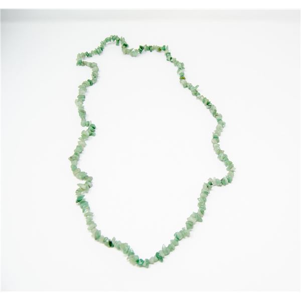 GREEN JADE BEADED NECKLACE