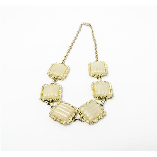 GOLD TONE AND SQUARE INSET BRACELET