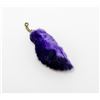 Image 1 : PURPLE DYED LUCKY RABBITS FOOT KEY CHAIN
