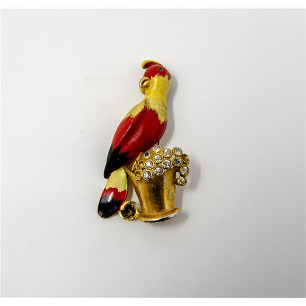 1950S TROPICAL BIRD BROOCH