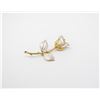 Image 1 : GOLD TONE ROSE BROOCH