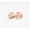Image 1 : TWO TONE PINK COSTUME EARRINGS VINTAGE