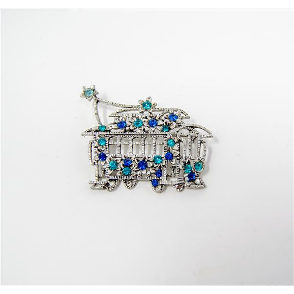 VINTAGE STREET CAR COSTUME BROOCH