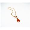 Image 1 : 16" GOLD STONE NECKLACE WITH PENDANT