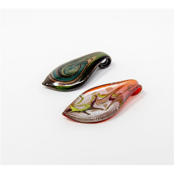 TWO MURANO GLASS PENDANTS