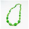 Image 1 : GREEN GLASS BEADED NECKLACE