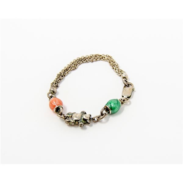 925 SILVER BRACELET WITH BEAR CHARM
