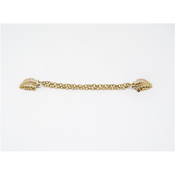 GOLD TONE LEAF CAPE CLASPS