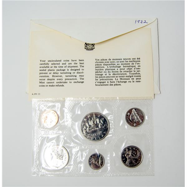1972 CANADIAN PROOF COIN SET WITH DOLLAR