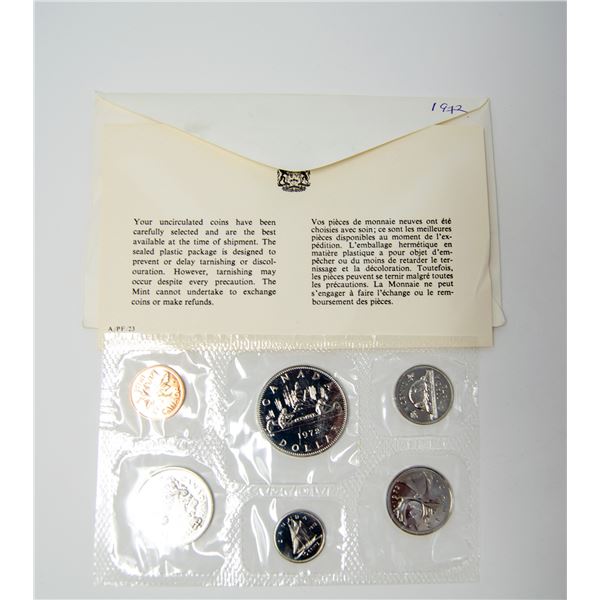 1972 CANADIAN PROOF COIN SET WITH DOLLAR