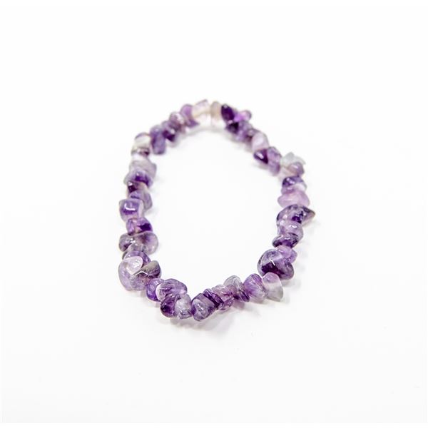 AMETHYST STONE BEADED BRACELET