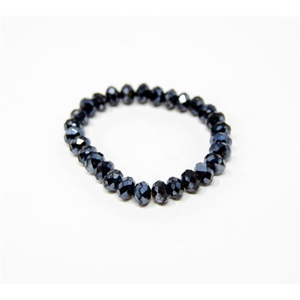 BLACK CRYSTAL BEADED BRACELET
