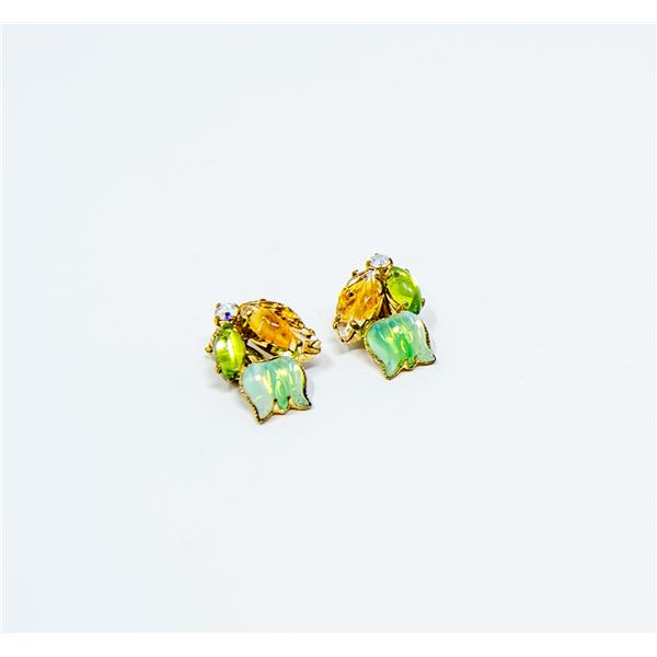 VINTAGE COSTUME JEWELLERY EARRINGS