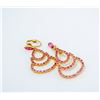 Image 1 : PINK STONE AND GOLD TONE COSTUME JEWELLERY